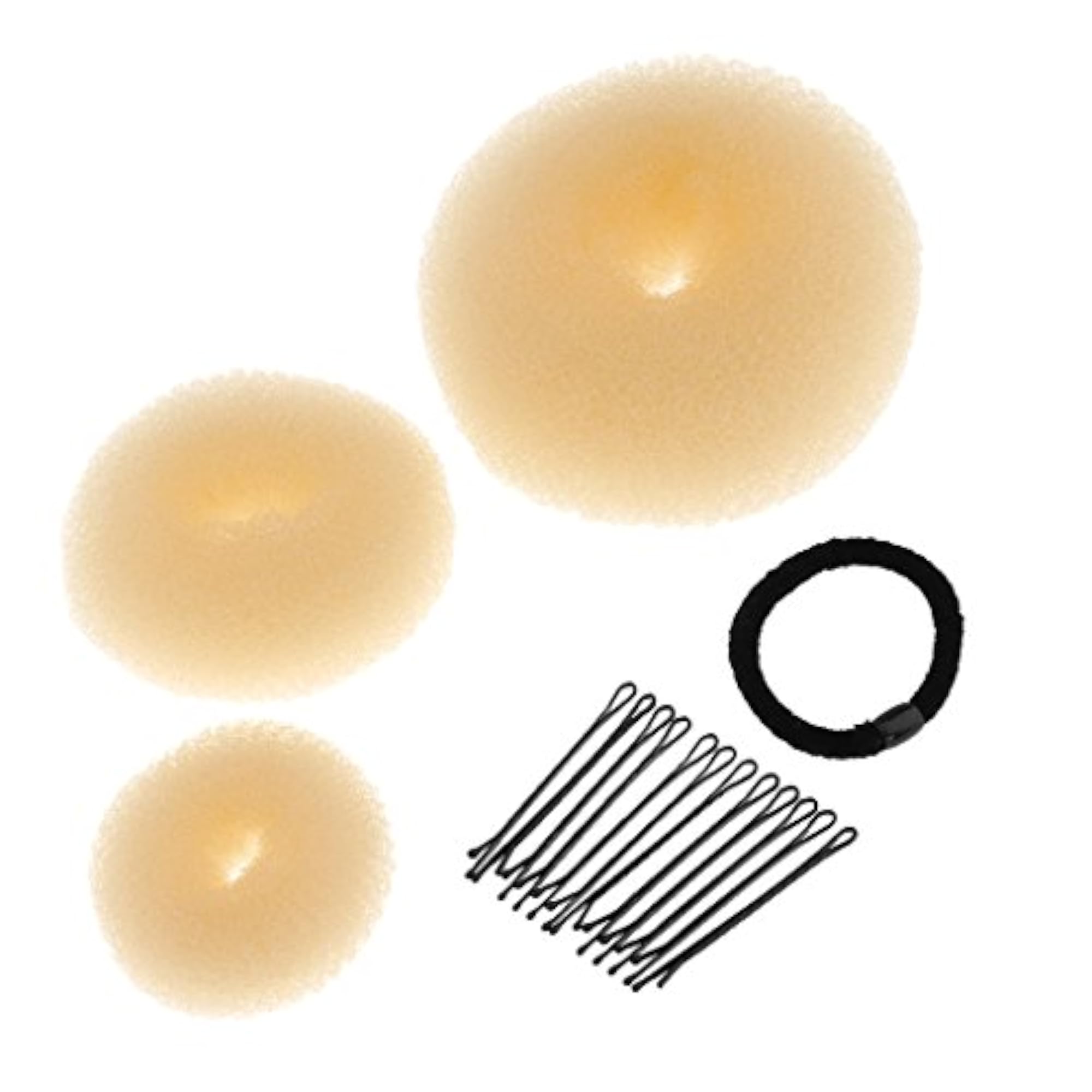 Hair Styling Donut Bun Maker Ring, Beige
